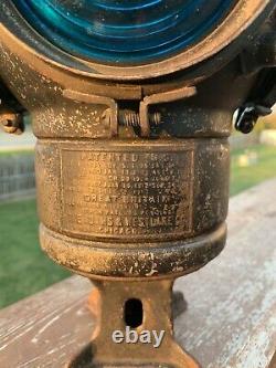 Antique Railroad Adlake Lantern 4 Way Non Sweating Switch Signal Chicago RR