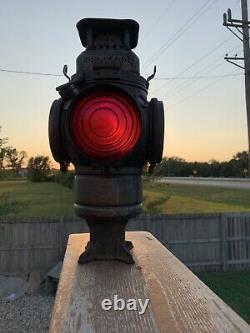 Antique Railroad Adlake Lantern 4 Way Non Sweating Switch Signal Chicago RR