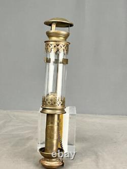 Antique Railroad Car Brass Wall Sconce PLM Gare LaRoche Migenne Lantern