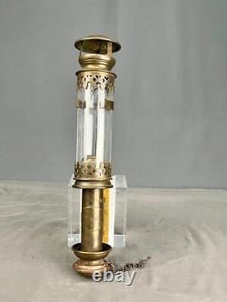 Antique Railroad Car Brass Wall Sconce PLM Gare LaRoche Migenne Lantern