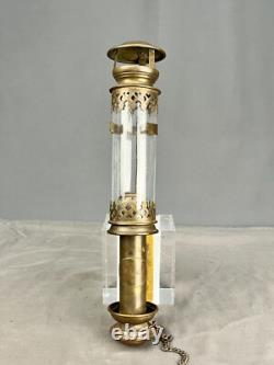 Antique Railroad Car Brass Wall Sconce PLM Gare LaRoche Migenne Lantern