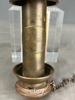 Antique Railroad Car Brass Wall Sconce PLM Gare LaRoche Migenne Lantern