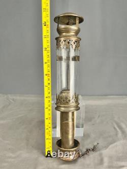 Antique Railroad Car Brass Wall Sconce PLM Gare LaRoche Migenne Lantern
