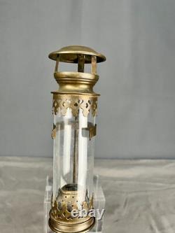 Antique Railroad Car Brass Wall Sconce PLM Gare LaRoche Migenne Lantern