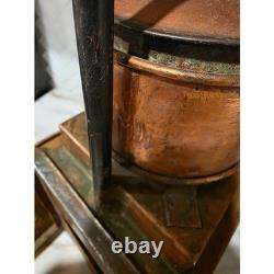 Antique Railroad Copper Lantern Train Conductor Kerosene Oil Lamp Lighting Decor
