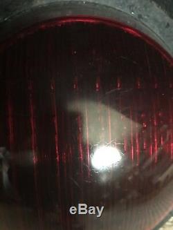 Antique Railroad Crossing Signal With Glass Lense US&S Co Transportation