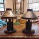 Antique Railroad Dining Car Brass/ironOil Kerosene Lamps Rare! Stars