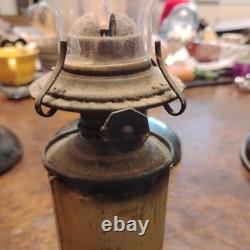 Antique Railroad Dining Car Brass/ironOil Kerosene Lamps Rare! Stars