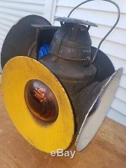 Antique Railroad Handlan St. Louis 4 Way Switch Signal Non Sweating Lantern