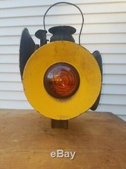 Antique Railroad Handlan St. Louis 4 Way Switch Signal Non Sweating Lantern