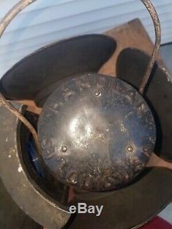 Antique Railroad Handlan St. Louis 4 Way Switch Signal Non Sweating Lantern