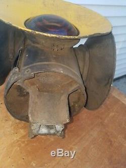 Antique Railroad Handlan St. Louis 4 Way Switch Signal Non Sweating Lantern