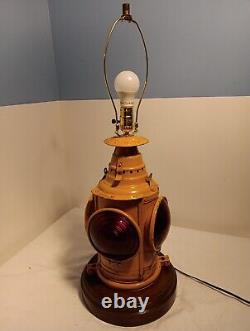 Antique Railroad Lamp Dressel 4-Way Signal 16 Kero Oil Railroad Lantern