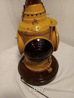 Antique Railroad Lamp Dressel 4-Way Signal 16 Kero Oil Railroad Lantern