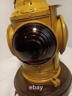 Antique Railroad Lamp Dressel 4-Way Signal 16 Kero Oil Railroad Lantern