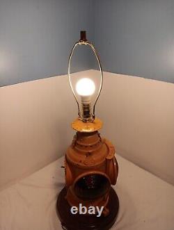 Antique Railroad Lamp Dressel 4-Way Signal 16 Kero Oil Railroad Lantern