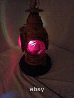 Antique Railroad Lamp Dressel 4-Way Signal 16 Kero Oil Railroad Lantern