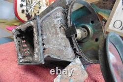 Antique Railroad Lamp Gas electric Project lamp Cast iron copper no broken glass