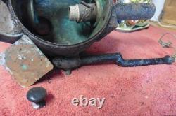 Antique Railroad Lamp Gas electric Project lamp Cast iron copper no broken glass