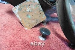 Antique Railroad Lamp Gas electric Project lamp Cast iron copper no broken glass