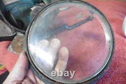 Antique Railroad Lamp Gas electric Project lamp Cast iron copper no broken glass