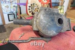 Antique Railroad Lamp Gas electric Project lamp Cast iron copper no broken glass