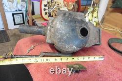 Antique Railroad Lamp Gas electric Project lamp Cast iron copper no broken glass