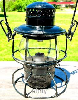 Antique Railroad Lantern Adlake C&O Railroads Train Engine Kerosene Glass Globe