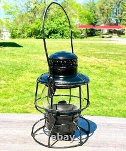 Antique Railroad Lantern Adlake C&O Railroads Train Engine Kerosene Glass Globe