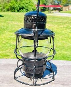 Antique Railroad Lantern Adlake C&O Railroads Train Engine Kerosene Glass Globe