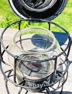 Antique Railroad Lantern Adlake C&O Railroads Train Engine Kerosene Glass Globe