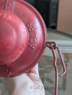Antique Railroad Lantern Adlake Kero Burner Globe ACL RR Atlantic Coast Railway