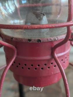 Antique Railroad Lantern Adlake Kero Burner Globe ACL RR Atlantic Coast Railway