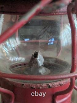 Antique Railroad Lantern Adlake Kero Burner Globe ACL RR Atlantic Coast Railway
