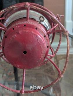 Antique Railroad Lantern Adlake Kero Burner Globe ACL RR Atlantic Coast Railway