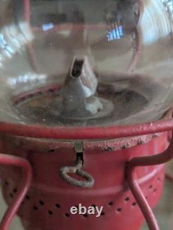 Antique Railroad Lantern Adlake Kero Burner Globe ACL RR Atlantic Coast Railway