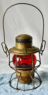 Antique Railroad Lantern CNR Vintage Hiram L Piper RR Train Lamp, Adlake Kero