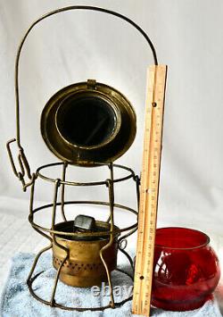 Antique Railroad Lantern CNR Vintage Hiram L Piper RR Train Lamp, Adlake Kero