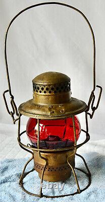 Antique Railroad Lantern CNR Vintage Hiram L Piper RR Train Lamp, Adlake Kero