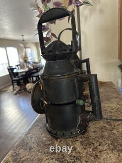 Antique Railroad Lantern Converted Into a Lamp