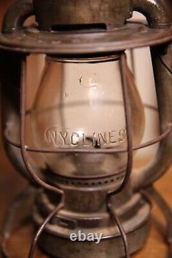 Antique Railroad Lantern Deitz Lamp Light NYC Lines glass Globe 6 wire Early old