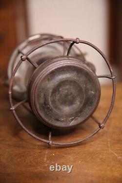 Antique Railroad Lantern Deitz Lamp Light NYC Lines glass Globe 6 wire Early old