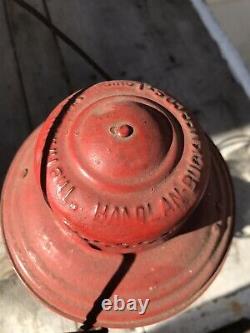 Antique Railroad Lantern MP Mo Pac St Louis Handlan Buck bell bottom Red Safety