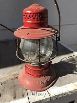 Antique Railroad Lantern MP Mo Pac St Louis Handlan Buck bell bottom Red Safety