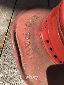 Antique Railroad Lantern MP Mo Pac St Louis Handlan Buck bell bottom Red Safety