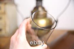 Antique Railroad Lantern Oil Lamp Country Store hanging Light vintage brass old
