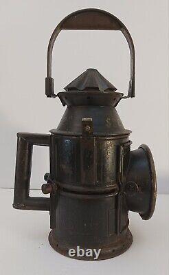 Antique Railroad Lantern, Old Hand Signal Railway Lamp