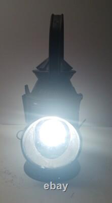 Antique Railroad Lantern, Old Hand Signal Railway Lamp