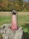Antique Railroad Lantern RARE Blown Glass School Skater Home RR Candlelight Lamp