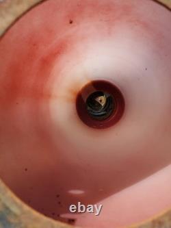 Antique Railroad Lantern RARE Blown Glass School Skater Home RR Candlelight Lamp